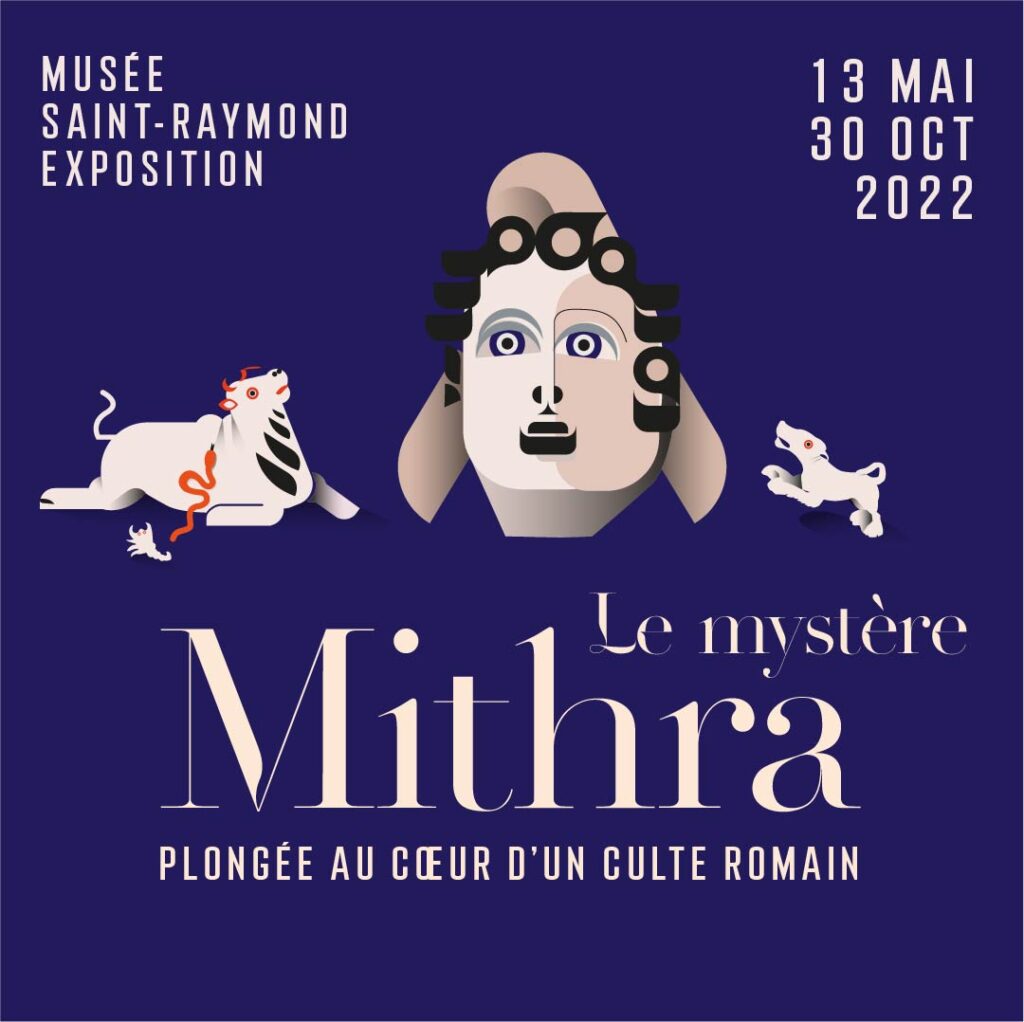 Affiche de l'exposition Le mystère Mithra. Cliquez dessus pour accéder à la page de l'exposition.
