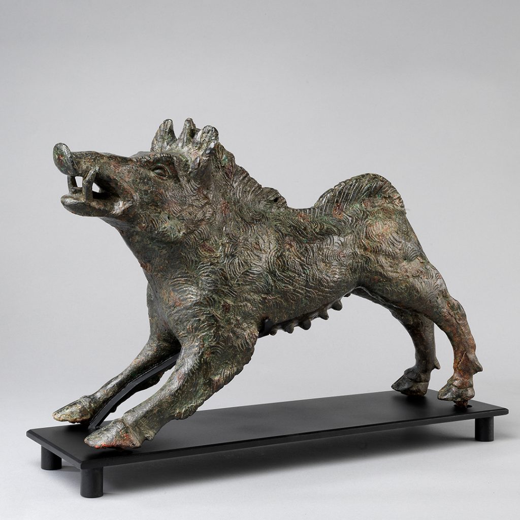 Laie en bronze vue de profil