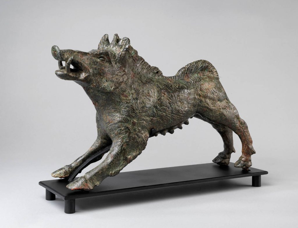 Laie en bronze vue de profil